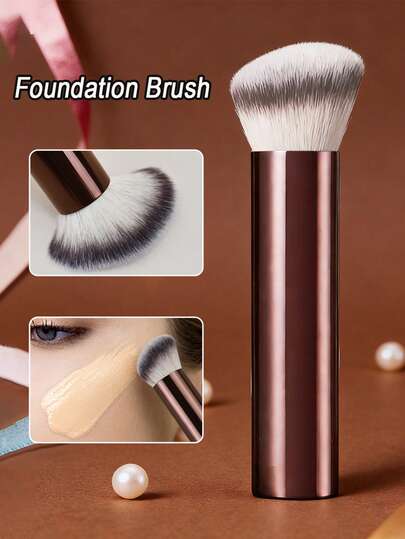 Beauty Travel Pinnacle粉底刷 | 小巧便携，纯素配方，高密度刷毛，打造无瑕粉底妆效。适用于液体、膏状和粉状彩妆 | 方便携带，旅行必备