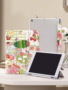 The Caterpillars On The Blanket Protective Case Compatible With IPad Air 4/5 10.9 Inch, IPad 7/8/9th 10.2 Inch, IPad 10th Generation,With Built-In Pencil Slot,Supports Automatic Sleep/Wake Lid,Compatible With Samsung Tab S6 10.4 Inch, Tab A9 11 Inch, Kindle Paperwhite 12th Gen 2024,Ins Glitter Style Case, Valentine's Day, New Year Gift - Multicolor - View 4