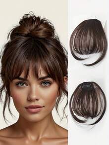 2pcs High Temperature Fiber Bangs Wigs, Casual Style For Women, Suitable For Daily Commute And All Seasons - Multicolor - View 2