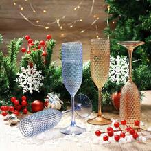 1/3/6/12/24 Pcs Unbreakable Transparent Champagne Glasses, Plastic Stemware For Wedding Toasting, Party, Cocktail, Wine, Juice - Multicolor - View 5