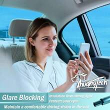 35% VLT - Película de tinte para ventana de coche, película de protección solar para parabrisas de privacidad, bloqueo de calor y rayos UV, membrana resistente a los arañazos, 19.7 pulgadas x 9.84 pies, chapado en azul,41017945 - A - Ver 5