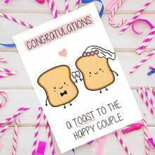 一套 - 趣味祝贺卡及信封，适用于婚礼、祝贺、祝酒、新婚夫妇祝福礼品卡 - 套裝 - 查看 3