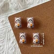 1pcs Of Cute Cartoon Cat Data Cable Protectors, Damage-Resistant, Type-C Phone Cable Protectors, Beautiful And Durable &Chic & Functional &Express Your Personality &Stocking Stuffer - Exquisite Jewelry - View 6
