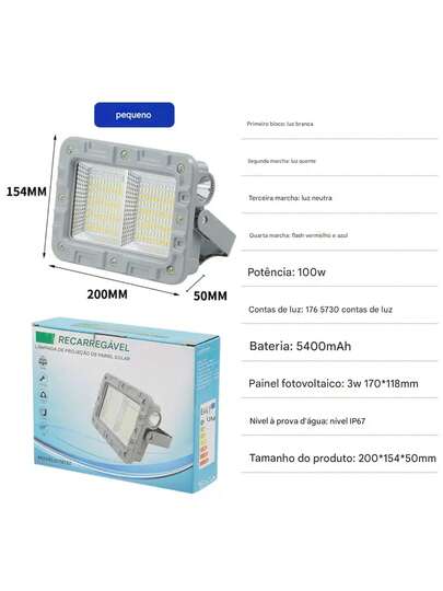 Luz de inundação solar multifuncional ao ar livre à prova d' água conveniente local de acampamento móvel recarregável tapete luz de emergência