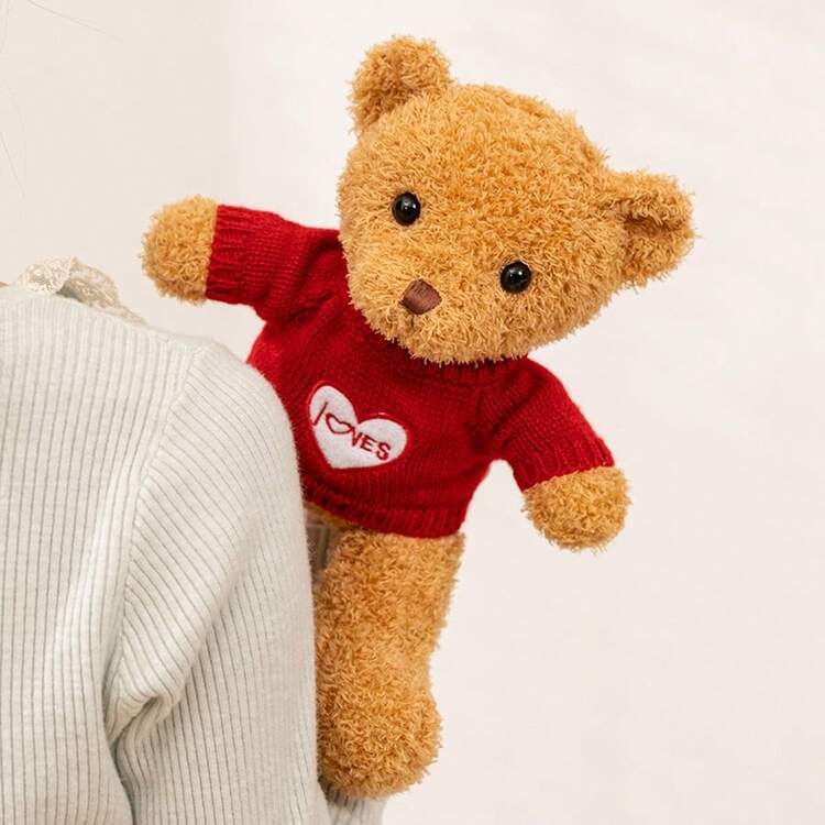 可爱泰迪熊毛绒娃娃，治愈天使泰迪熊娃娃，情人节礼物，柔软毛绒娃娃，拥抱熊，卡通泰迪熊毛绒娃娃抱枕，少女拍照道具，儿童礼物，女友生日和情人节礼物 - 彩色 - 查看 10