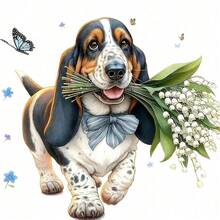 1张/2张/3张装耐用持久热转印贴纸，图案为悬挂的花朵斗牛犬，适用于DIY T恤、卫衣、牛仔裤、连帽衫、背包、夹克、手提包、枕头等。 - L+S - 查看 3