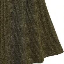 Women's Winter Hooded Dress - Adjustable Waist Design, High-Elasticity Fit-And-Flare Maxi Gown - xanh quân đội - Xem 7