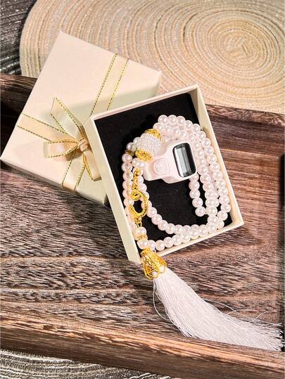 عداد محمول باليد - خرز + قلادة شرشف، مخصص لترديد الأدعية، لوازم بوذية