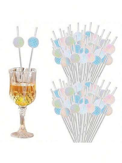 10 قطعة قش ليزر ديسكو ملصق، قش ورقي مع ملصقات ديسكو، مناسب للكوكتيلات وحفلات عيد الميلاد والشواء والمطاعم والمقاهي والاحتفالات العطلات وإمدادات حفلات عيد الميلاد وديكورات الزفاف والاحتفالات العطلات