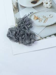 1pc Elegant Floral Mesh Rose Brooch, Suitable For Women To Wear On Daily, Party, And Work Outfits - Shape - View 9