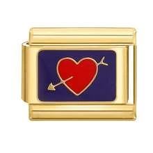 1件套模块化串珠手链，配有花朵、爱心、樱桃、足球吊坠，DIY油滴设计，不锈钢材质，适合作为派对/节日礼物送给朋友/情侣，吊坠造型时尚 - M287229 - 查看 13