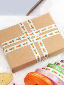 1 Gulungan - Dekorasi Pita Paskah dengan Telur, Wortel & Pita Warna-warni, Cocok untuk Pembungkus Kado, Buket, Pembuatan Kue, Karangan Bunga dan Pita DIY - MultiWarna - View 5