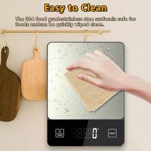 1pc 10kg/22lb Digital Kitchen Scale, Stainless Steel Material, Easy To Clean, Suitable For Baking And Cooking, 1g Precision, LCD Display, Tare Function, ABS Material, Food-, Requires 2 AAA Batteries (Not Included), Precise Ingredient Measurement | Modern Kitchen Scale | Durable ABS Structure - Multicolor - View 7