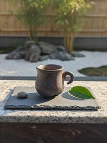 1pc Ceramic Latte Coffee Cup, High-Quality Ceramic Couple Water Cup, Personalized Mug, Milk Malt Breakfast Cup, Creative Office Cup, Mini Master Cup, Tea Cup - Multicolor - View 3