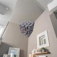 1件装3D立体转角墙贴，3D光学错觉转角墙贴，重塑现实墙贴，创新时尚家居装饰，适用于客厅、办公室、卧室 - 多色 - 查看 4