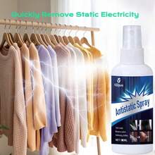 Removedor de Eletricidade Estática de Roupas, Spray Anti-Estático para Casa, Removedor de Rugas e Estática para Cabelo, Roupas, Interior de Carro, Cortinas, Sofá, Carpete, Animais de Estimação - Líquido - Visão 3