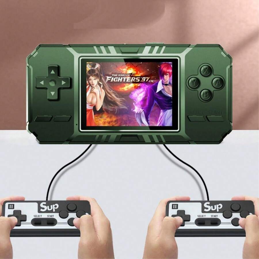 Consola de juegos portátil S8, minijuego retro nostálgico, arcade para niños, consola de juegos 520sup - Verde - Dobles - Ver 1
