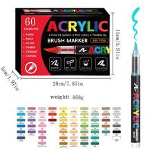 1 قطعة أقلام تحديد أكريليك 288/168/120/72/60/48/36/24/12 لون، حبر سائل بطرف ناعم، غير شفاف، مقاوم للماء، قابل للمزج، لإمدادات الرسم والغرافيتي DIY - علامات الاكريليك - مشاهدة 23