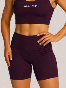 BLACKOUT POLYAMIDE TANK TOP AND SHORTS SET WITH POCKET - Uva - Xem 4