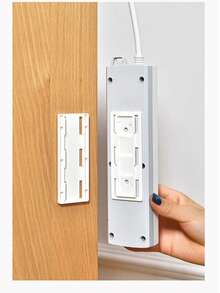 Large Capacity Covered Cable Management Box, Space-Saving Design For Hiding Power Sockets, Desktop Sockets, Cable Management, Suitable For Daily Use, White Desktop Organizer, Dorm Wall-Mounted Storage, Child Safety, Can Store Phones, Tablets, Cables, Boxes, Desktop Organizers, Hidden Cable Organizers, Cable Management Tools, Daily Snacks And Toy Storage Box, Outlet Fixator - Multicolor - View 5