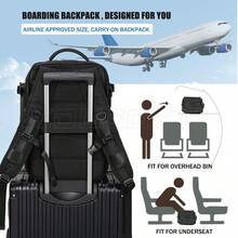17-Inch Laptop Business Work Waterproof Backpack, Large Travel Backpack For Both Men And Women, Handbag, With Laptop Compartment, Suitable For Carry-On Luggage, Carry-On Luggage Box, Super Large Travel Backpack, Suitable For Business Trips, Travel Bag, Suitable For School, Suitable For Both Men And Women. - 黑色 - 查看 6