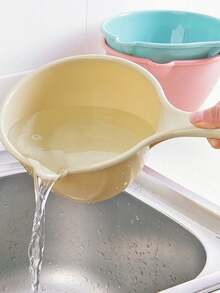 1pc Long Handle Water Scoop For Water Fights, Hair Washing, Rinsing, Bathing, Kitchen Use, Thick Plastic Water Ladle - Multicolor - View 12