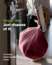 4/8/12 84 Inch Round Disposable Tablecloths, Thickened Waterproof PEVA Plastic Table Covers For Party, Wedding, Banquet & Daily Use - 粉色 - 查看 6