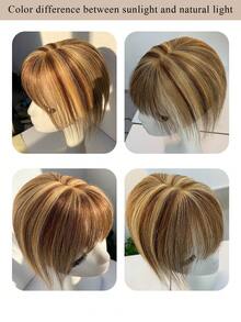 5*9 Hair Topper Women Hair Loss Top Cover White Hair Top Light Women Hair Increase Hair Volume Top Hair Patch Women Light Hair Patch Women Top Hair Patch Women White Hair Patch - Multicolor - View 11