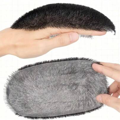 Full PU Thin Men's Hair Short Buzz Cut Hair Men Toupee Thin Skin PU Remy Real Human Hair System For Men Replacement Systems Men's Capillary Prothesis Men Toupee Buzz Cut Hair System Super Thin Skin Natural Black Short Hair Pieces Wigs For Male