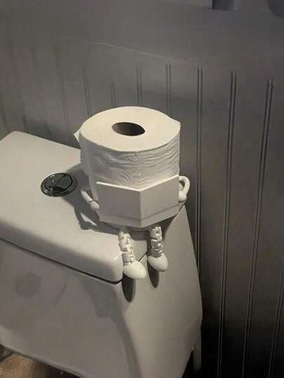 1pc Interesting Toilet Paper Holder | Detachable Joint Design Doll-Shaped Practical Art Decor For Office, Home, Bathroom