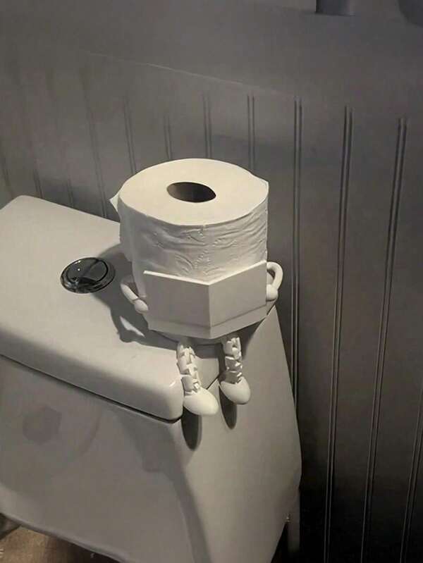 1pc Interesting Toilet Paper Holder | Detachable Jointed Doll Design, Practical Decorative Item Suitable For Office, Home, Bathroom