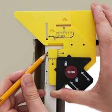 1pc Woodworking Trimming Auxiliary Tool, Decorative Ruler, Miter Cutting Assist, Portable Woodworking Tool, Suitable For Home And Travel - Multicolor - View 3