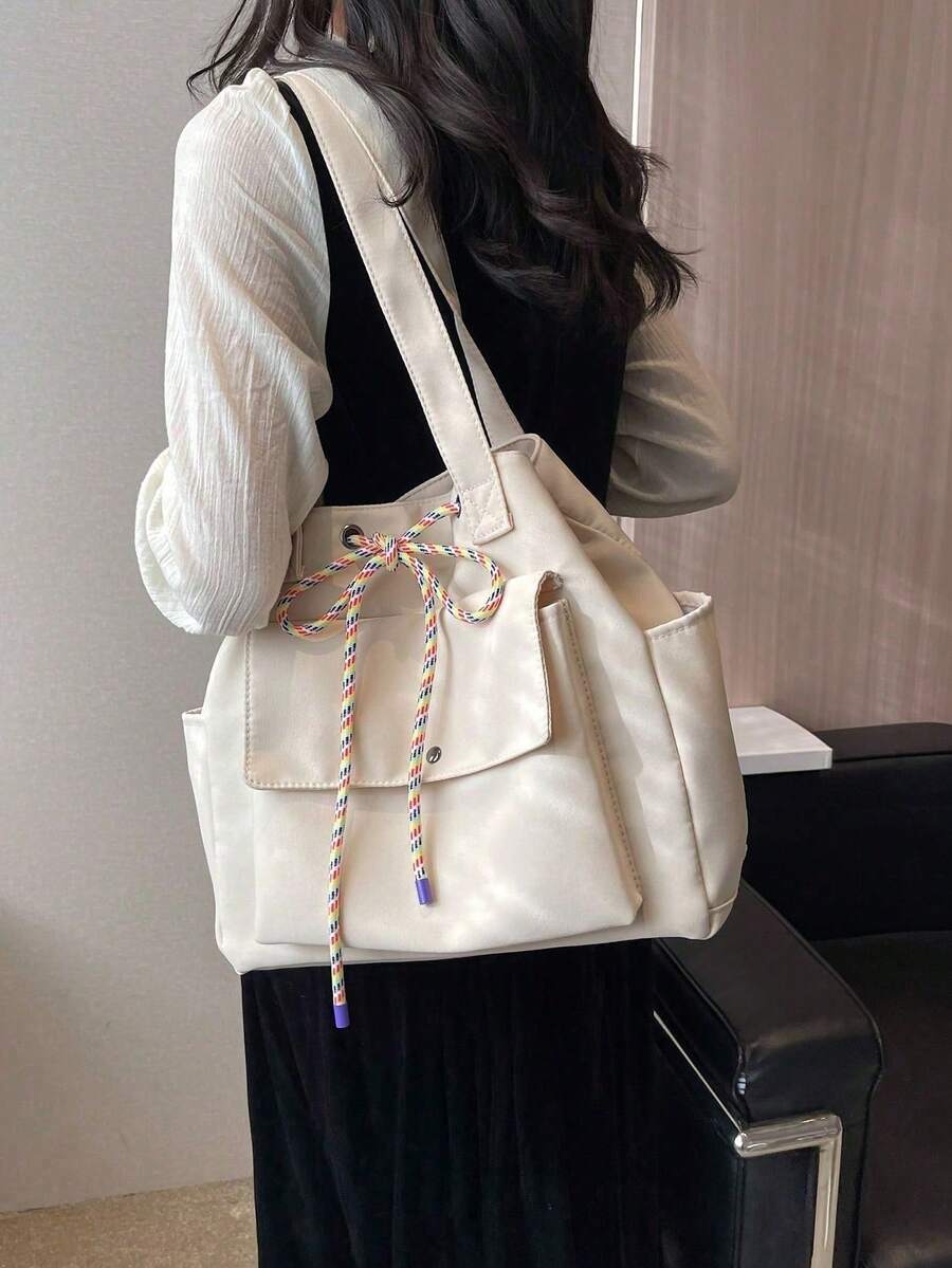 Large Capacity Casual Tote Bag For Women, Versatile For Daily Commute
