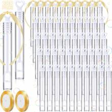 20/48/60 Stücke weiße herzförmige Seifenblasen-Stäbe, Mini Seifenblasen-Sticks als Partyfavors, geeignet für Valentinstag, Hochzeit, Geburtstagsfeier, Heiratsanträge - ohne Seifenblasenflüssigkeit, ideal für Valentinstag (leere Röhre, keine Seifenblasenflüssigkeit) - Verschiedenfarbig - Übersicht 4