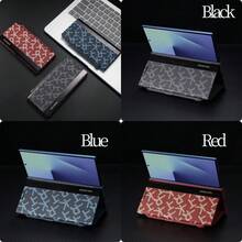 Hadaasi 1pc High-End Fashion New Printed Camouflage & Letter Pattern Foldable Kickstand Pen Slot Multifunctional Premium PU Leather Protective Case For Samsung Galaxy Z Fold 7/Z Fold 6/Z Fold 5/Z Fold 4/Z Fold 3 Series Smartphones, Anti-Fall And Shock-Resistant - Multicolor - View 2