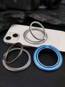 Soporte de anillo magnético de metal de aleación, agarre de dedo desmontable compatible con MagSafe, soporte horizontal y vertical de 1 segundo compatible con iPhone y la mayoría de los teléfonos inteligentes, regalo del Día de San Valentín - Multicolor - Ver 7