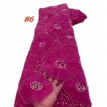 Nigerian African Beaded Lace Fabric 2026 High Quality Sequins Embroidery French Lace Fabric For Wedding Sewing Dress Material - A - View 8