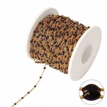 Dây chuyền hạt thép không gỉ 100cm, dây chuyền hạt nhựa nhiều màu sắc phong cách Bohemian, dây chuyền tráng men để làm trang sức DIY và phụ kiện vòng cổ. - Chuỗi tự làm - Xem 18