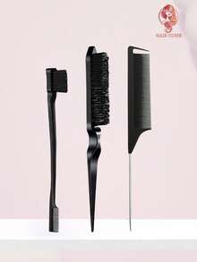 1/3/5件套喷雾瓶梳子套装，包含1个喷雾瓶、1把8齿防静电梳、1把尖尾梳、1把眉刷和1把蓬松梳。男女通用梳子，适用于干湿两用卷发，轻松梳理打结的头发，适合粗细发质，也可用于化妆。5件套混色套装，浴室造型套装，返校必备。 - 均碼 - 查看 8