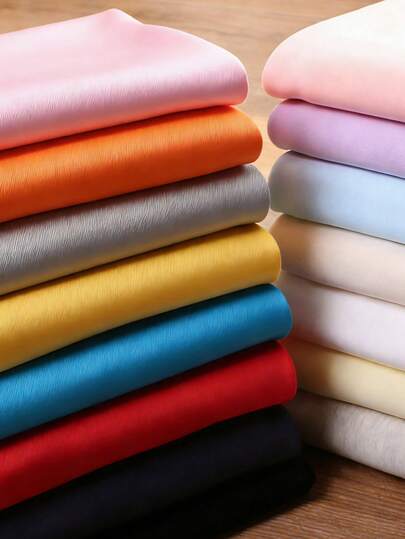 1pc Solid Color Twill Polyester Fabric, Pre-Cut DIY Sewing Quilting Craft Clothing Tablecloth Material