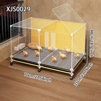 Large Size With Tray, Reinforced Chick Brooder Cage For Indoor Poultry Farming, Quail Coop, Duckling Cage