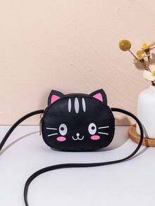 1pc Girls' Mini Cute Sweet Crossbody Bag, Kids Adorable Cat Print Casual Small Pouch, Girls' Small Coin Purse, Change Purse, Snack Bag, Travel Daily Use Crossbody Bag Handbag - M1997 - View 16