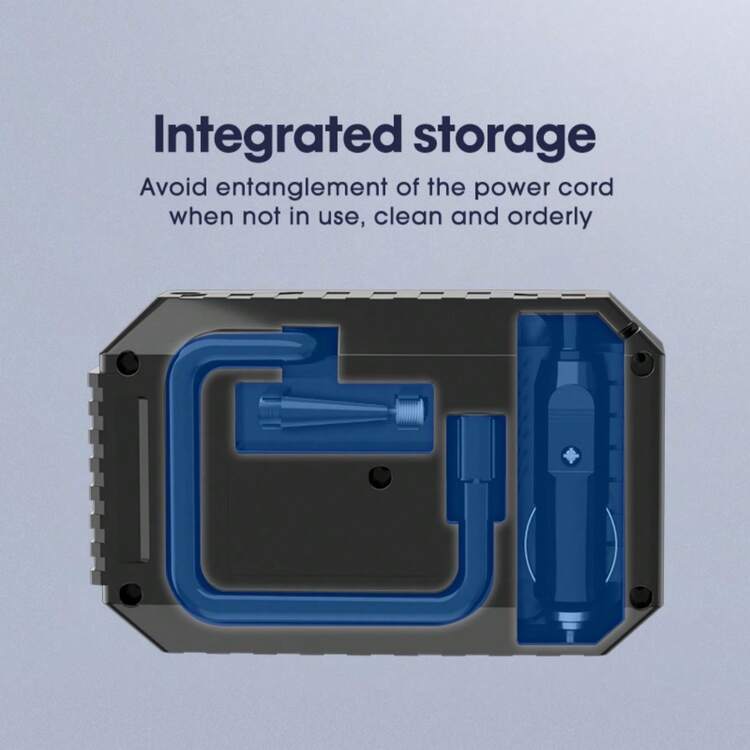 Carsun Portable Car Air Compressor, Handheld Mini Tire Inflator, 150PSI Mechanical Display Model - Wear-Resistant, Automotive Accessories - Suitable For Cars, Motorcycles, Bicycles, Balls - Wired - View 5