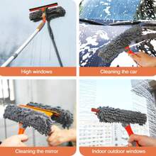 Window Squeegee Cleaner Tool With Extension Pole, Window Washing Kit With Rotatable Bendable Head, 3-In-1 High Windows Washing Kit For Home & Outdoor, Detachable Washer Tool Squeegee For Shower Glass, Car - Grey - View 7