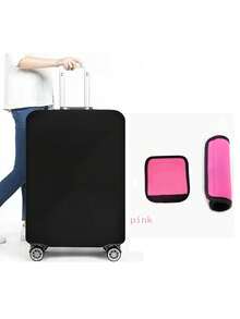 Personalized Heart-Shaped Luggage Cover And Handle Wrap - Customizable With Floral Patterns, Names And Text, Universal Size 18-32 Inch Luggage Protector, Travel Suitcase Cover, Bag Wrap - Multicolor - View 14