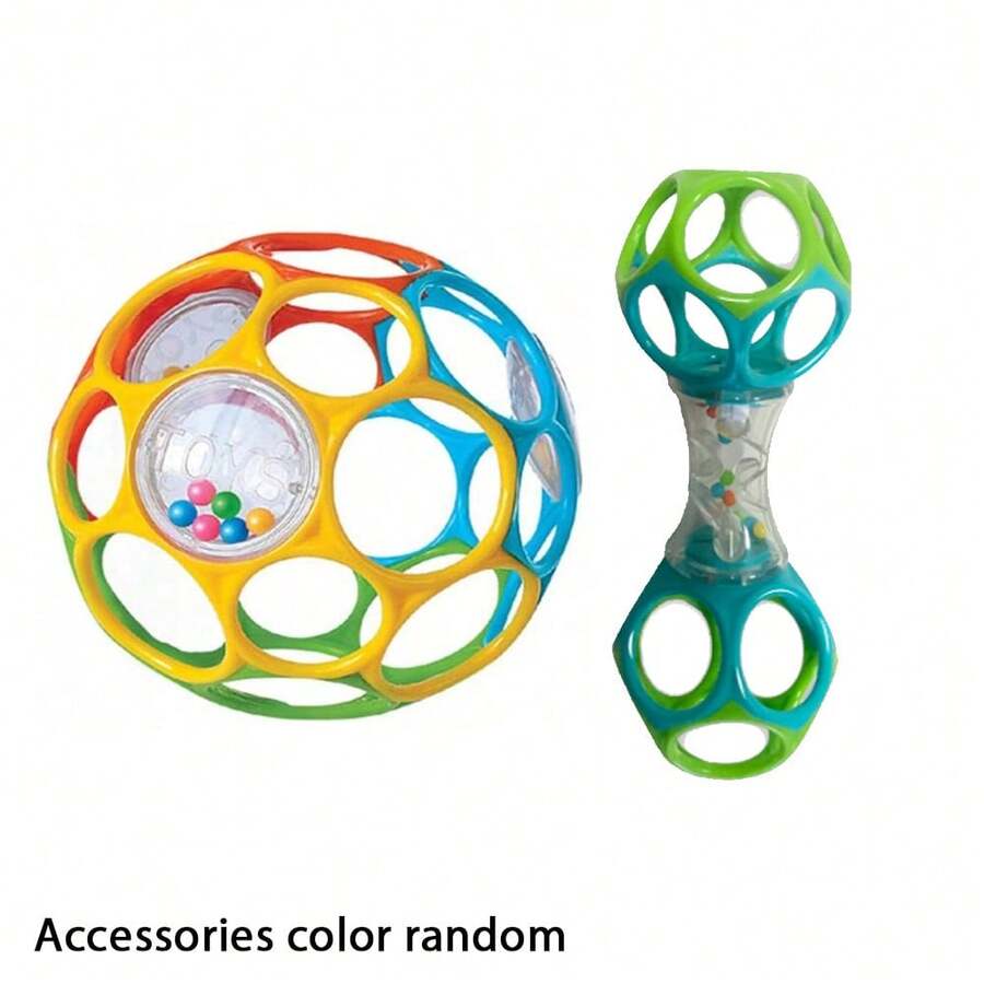 Best Newborn Gift: Soft Grip Ball Rattle - Sensory Development Toy, Enhances Hand Grasping Ability - Multicolor - View 1