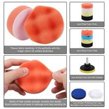 12pcs/Set Car Polishing & Waxing 3-Inch Sponge Wool Pad, Towel Pad, Car Detailing Sponge Rubber Polishing Pad - Polishing Sponge - View 7