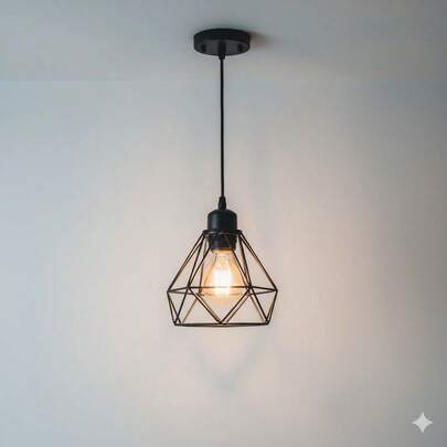 1/2pcs Painted Iron Nordic Pendant Light - Modern Metal Pendant Lamp, Suitable For Dining Room, Bar, Corridor, Balcony, E27 Bulb Base, Semi-Recessed Ceiling Light, 110V-240V, Bulb Not Included