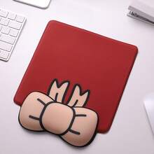 1 Pcs Wrist Support Mouse Pad Keyboard Wrist Rest Cute Cartoon Creative Small Office Wrist Pad For Girls - Tấm lót chuột màu đỏ rượu vang có nơ - Xem 5
