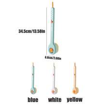 1个可填充沐浴刷，推拉式液体分配器，软毛长柄沐浴刷，去角质磨砂背部刷，用于身体清洁 - 多色 - 查看 6